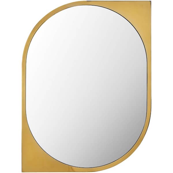 Unbranded Jett 40 in. x 30 in. Gold Framed Decorative Mirror