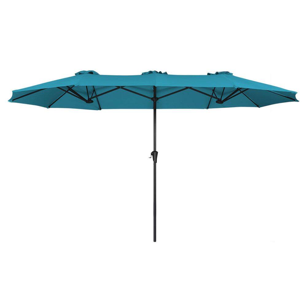 13 ft. Alloy Steel Outdoor Umbrella, Double sided Pool Umbrellas with Fade Resistant Canopy, No Base in Lake Blue price history on PriceWatchPro
