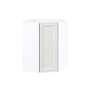 24 in. W x 35 in. H x 14 in. D Alton Painted White Shaker Assembled Wall Diagonal Corner Kitchen Cabinet