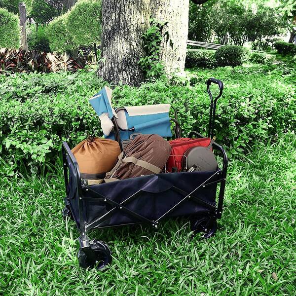 FORHAUZ 3.88 cu.ft. 600D double-layer Oxford Fabric Steel Frame Outdoor  Garden Cart Collapsible Folding Wagon, Grey hg-1199-fw-grey - The Home Depot