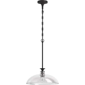 Tone 1 Light Pendant Lighting Fixture for Kitchen Island, Matte Black, 6' Adjustable Cord Length