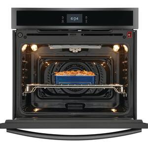 30 in. Single Electric Wall Oven with Total Convection in Smudge-Proof Black Stainless Steel
