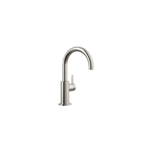 Components 1 Handle Beverage Faucet with 360° Swivel Faucet in Vibrant Polished Nickel