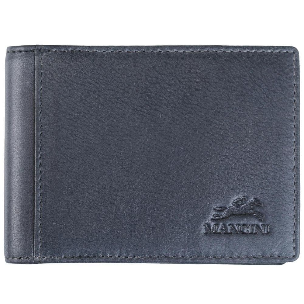 MANCINI Bellagio Collection Grey Leather Deluxe RFID Money Money Clip ...