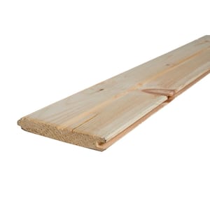 1 in. x 6 in. x 12 ft. #2 Tongue and Groove Pattern Whitewood Common Softwood Board