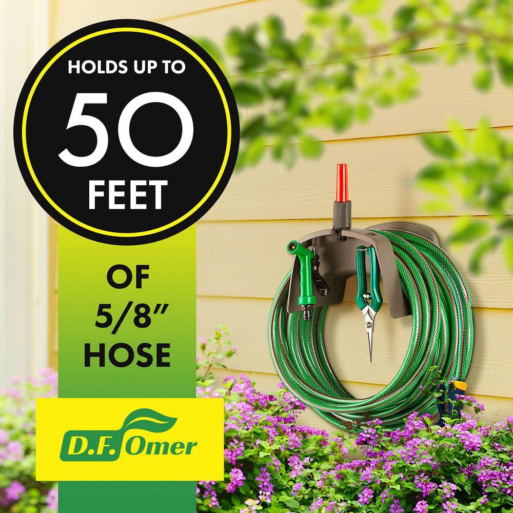 Weatherproof Brown Plastic Wall Mounted Hose Holder
