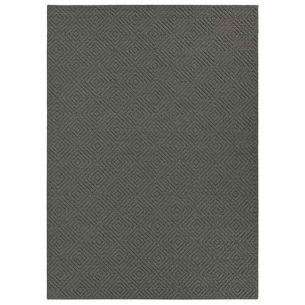 Brentwood Jasmine 4 ft. x 6 ft. Cinder Gray Geometric Area Rug