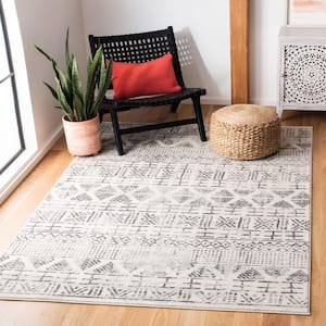 Mercer Ivory/Gray 9 ft. x 12 ft. Abstract Geometric Area Rug