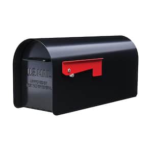 Ironside Black, Large, Steel, Post Mount Mailbox