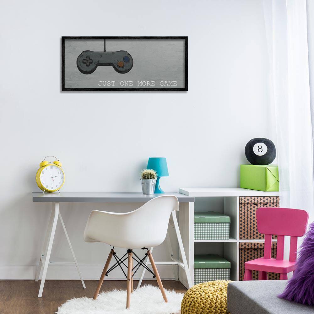 Just One More Rustic Gaming by Kim Allen Black Framed Typography Giclee Art Print 13 in. x 30 in. price history on PriceWatchPro