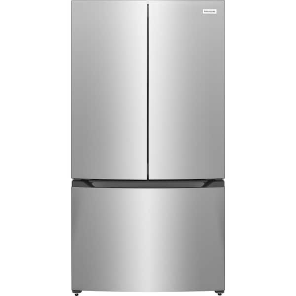 35 in. 20 cu. ft. Counter-Depth French Door Refrigerator in Stainless Steel Look with CrispSeal Crispers