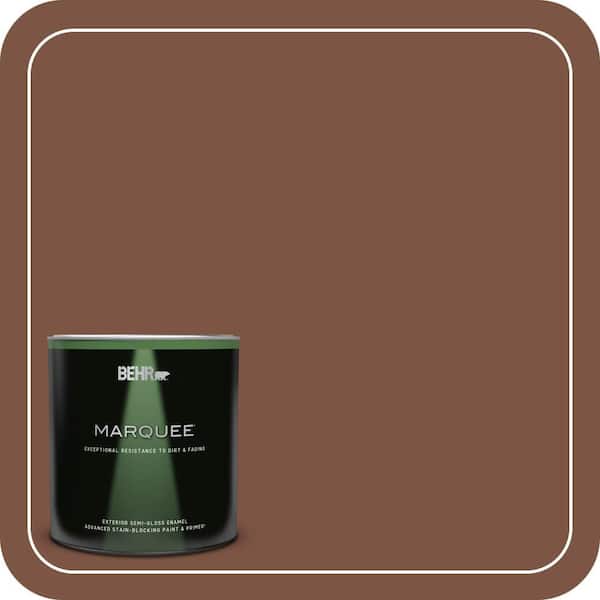 BEHR MARQUEE 1 qt. #ECC-54-3 Wild Stallion Semi-Gloss Enamel Exterior Paint & Primer