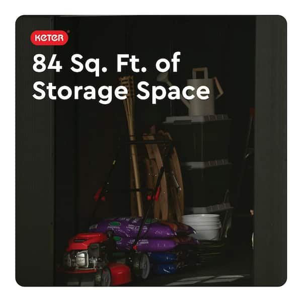 Keter Newton Plus 7.5 ft. W x 13 ft. D Durable Resin Plastic