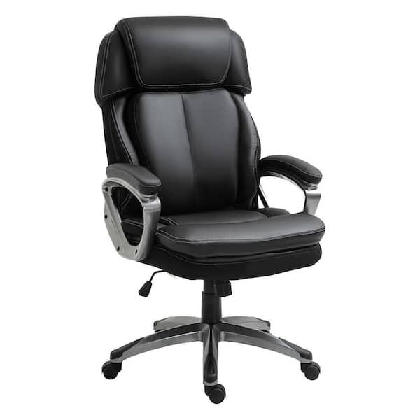 Leather Ergonomic Office Chair  Multiple Adjustment   Desk Chair  Lumbar Support 