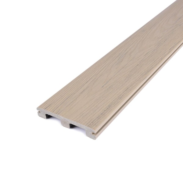 Venture 1 in. x 6 in. x 12 in. Shoreline Brown Composite Deck Board Sample