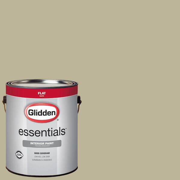 Glidden Essentials 1 gal. HDGG11 Fresh Thyme Green Flat Interior Paint HDGG11E01FN The Home