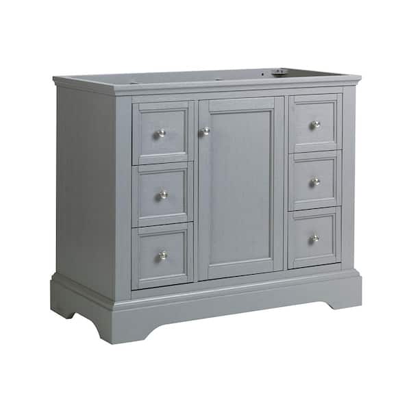 Fresca Windsor 40 in. W Traditional Bathroom Vanity in Gray Textured