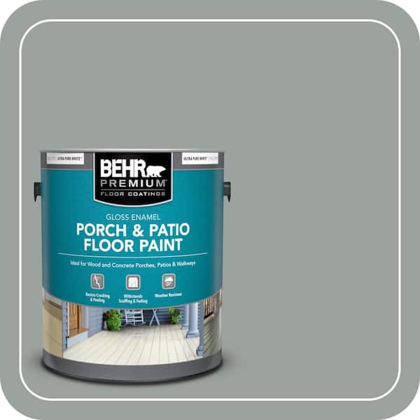 1 gal. #PPU11-16 Brampton Gray Gloss Enamel Interior/Exterior Porch and Patio Floor Paint