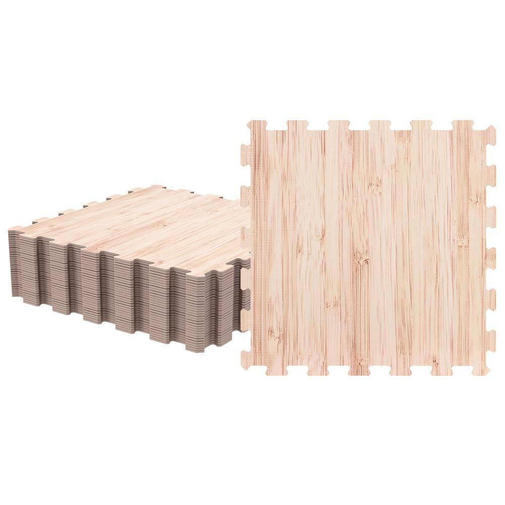 4PCS Interlocking Floor Tiles Wood Grain Printed EVA Foam Puzzle Tiles with Waterproof Surface price history on PriceWatchPro