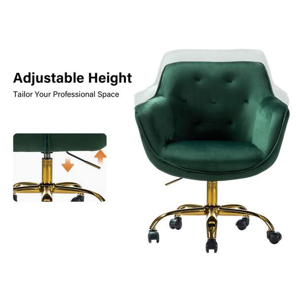 Emerald green sales velvet office chair