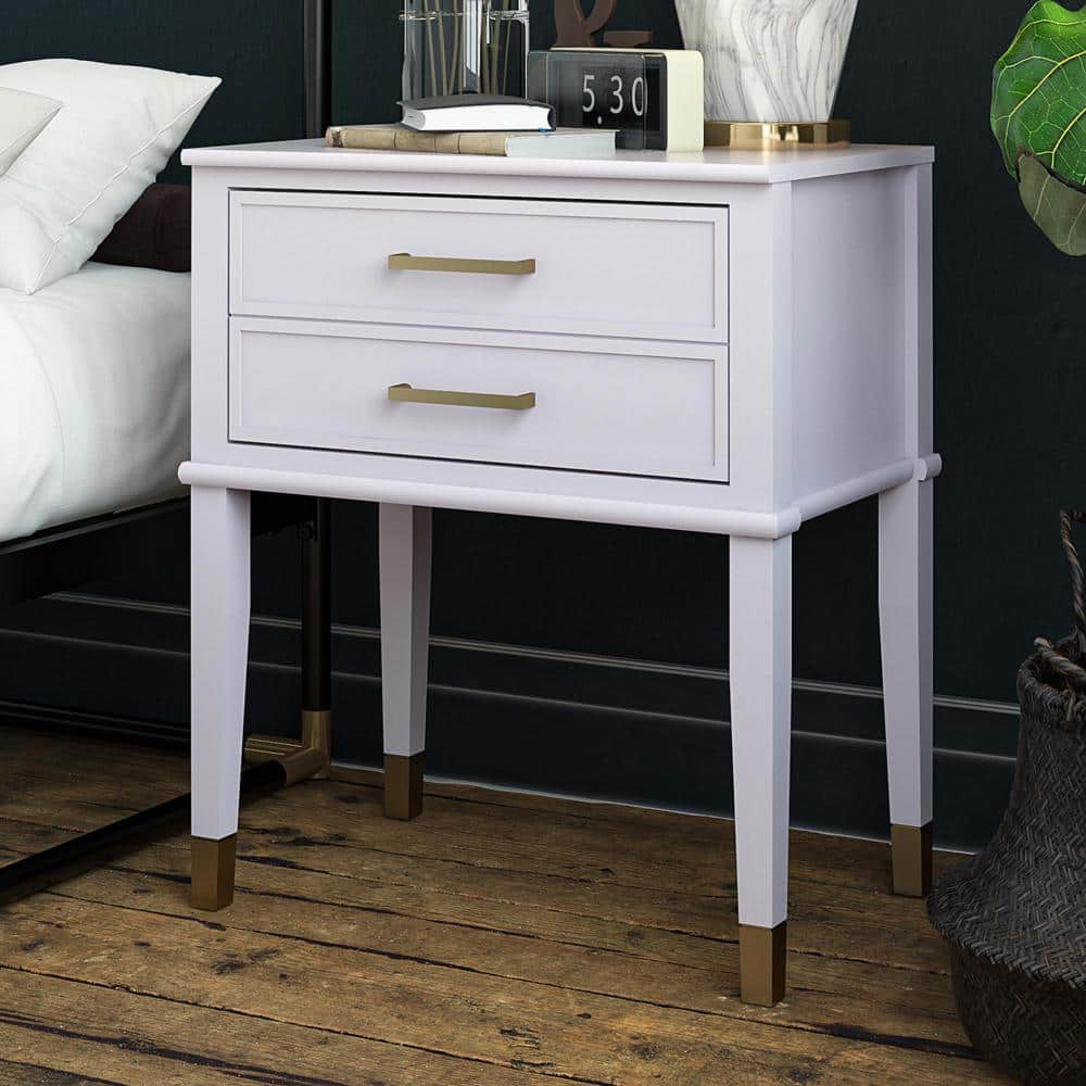 Westerleigh Cosmolicious Lavender and Gold Storage End Table