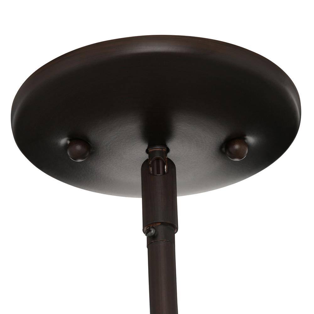 Maddox Transitional Mini Pendant Light in Rubbed Bronze with Marbled Glass