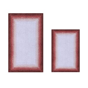 Torrent Collection Pink 100% Cotton 2-Piece (17c x 24 in. : 24 in. x 40 in.) Bath Rug Set