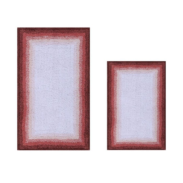 Better Trends Torrent Collection Pink 100% Cotton 2-Piece (17c x 24 in. : 24 in. x 40 in.) Bath Rug Set