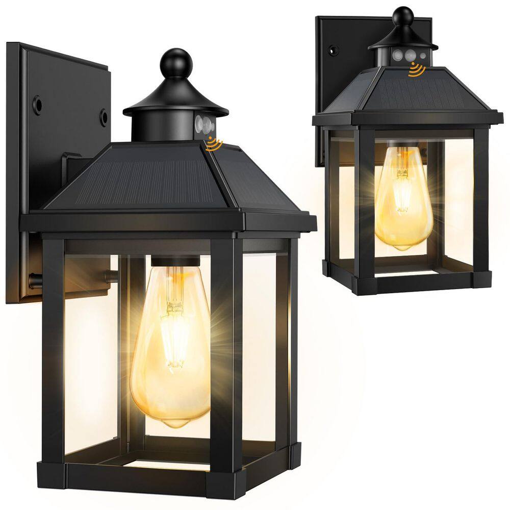 2-Pack Solar Porch Lights Outdoor, Wall Lanterns with Motion Sensor, Waterproof price history on PriceWatchPro
