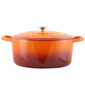 Artisan 7 Qt. Oval Enameled Cast Iron Dutch Oven with Lid