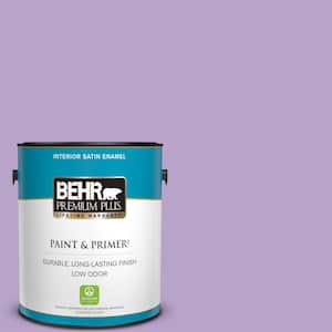 1 gal. #650B-4 Violet Fields Satin Enamel Low Odor Interior Paint & Primer