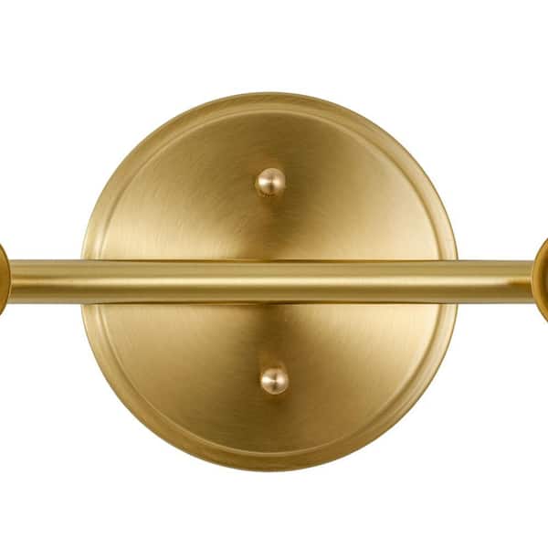 29.53 in. 4 Light Brass Modern Bathroom Vanity Light Fixture Wall Sconce, Mid Century Wall Mount with Milk Glass Shade