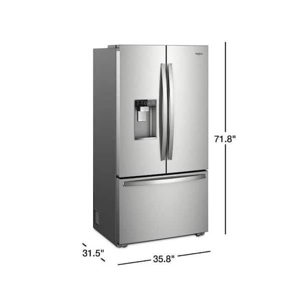 Whirlpool 24 cu. ft. French Door Refrigerator in Fingerprint