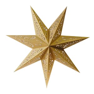 Paper Lantern Gold 7 Point Star (3- Pack)