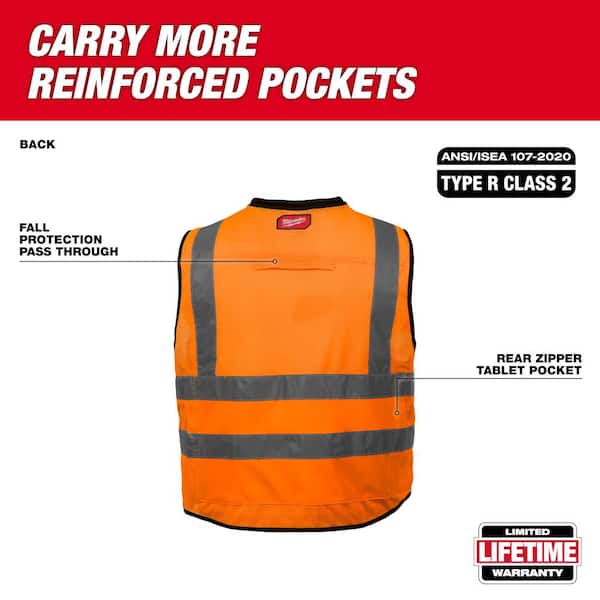 Milwaukee Performance Large/X-Large Orange Class 2-High Visibility
