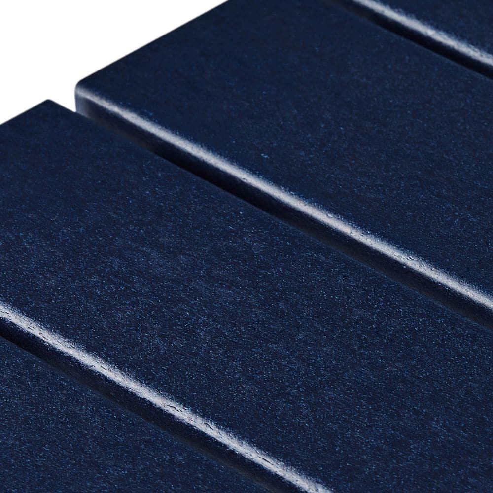 Navy Blue Square HDPE Outdoor Side Table