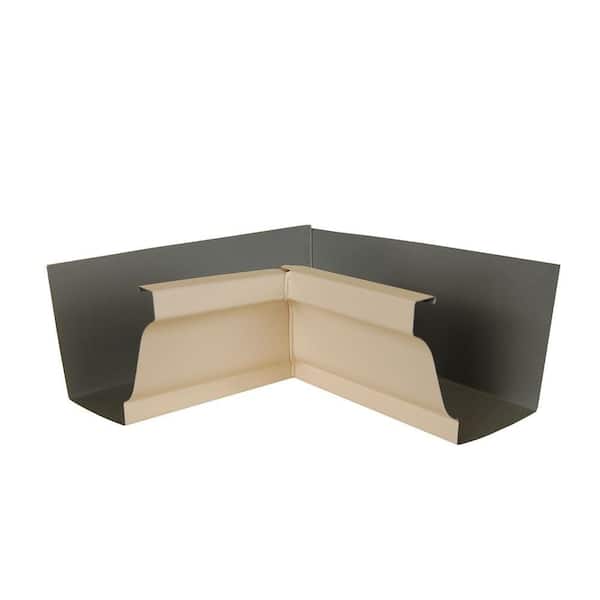 Amerimax Home Products Discontinued 6 in. Light Maple Aluminum Inside Box Gutter Miter