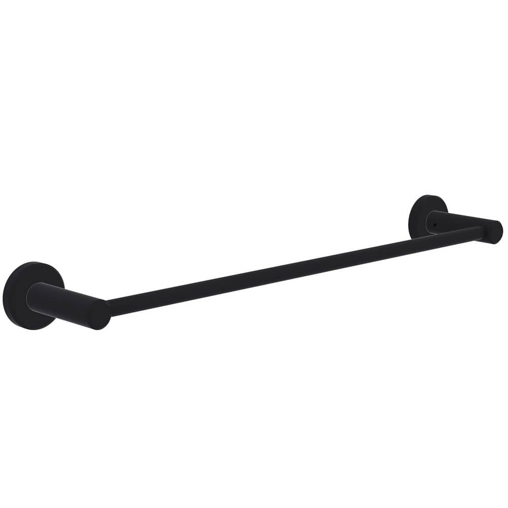 Matte Black Solid Brass Wall Mounted Towel Bar, 20 inches