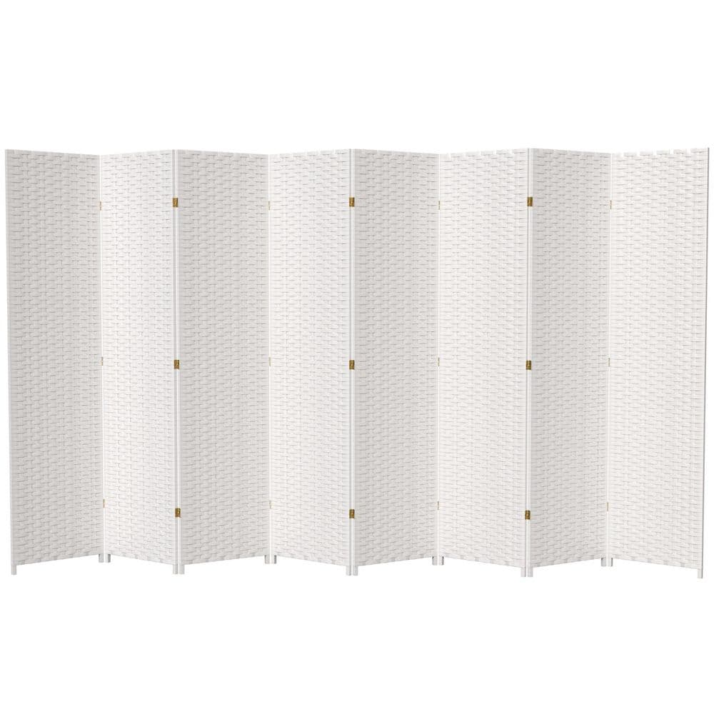 Red Lantern 7 ft. White 8-Panel Room Divider SS7FIBER-WHT-8P