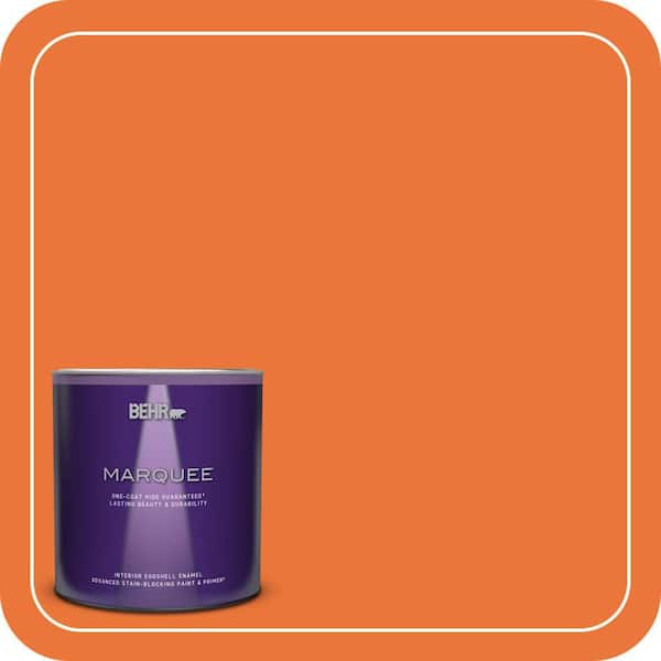 BEHR MARQUEE 1 qt. Home Decorators Collection #HDC-MD-27 Tart Orange Eggshell Enamel Interior Paint & Primer