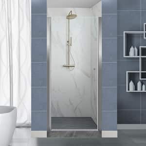 30-31.5 in. W x 72 in. H Frameless Pivot Shower Door in Chorme Finish With 1/4 in Thick Clear Tempered Glass