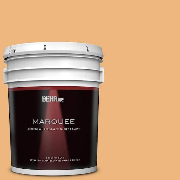BEHR MARQUEE 5 gal. #ICC-100 Eastern Amber Flat Exterior Paint & Primer