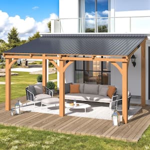 AECOJOY 14-Feet x 10-Feet Outdoor Wood Gazebo