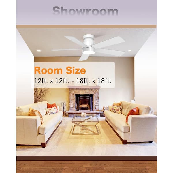 52 in. Integrated LED Indoor/Outdoor White Ceiling Fan with Light Kit and Remote Control