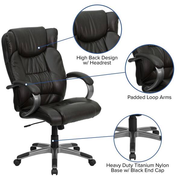 Xzavier Executive Swivel Ergonomic Office Chair with High Back Design,  Padded Arms