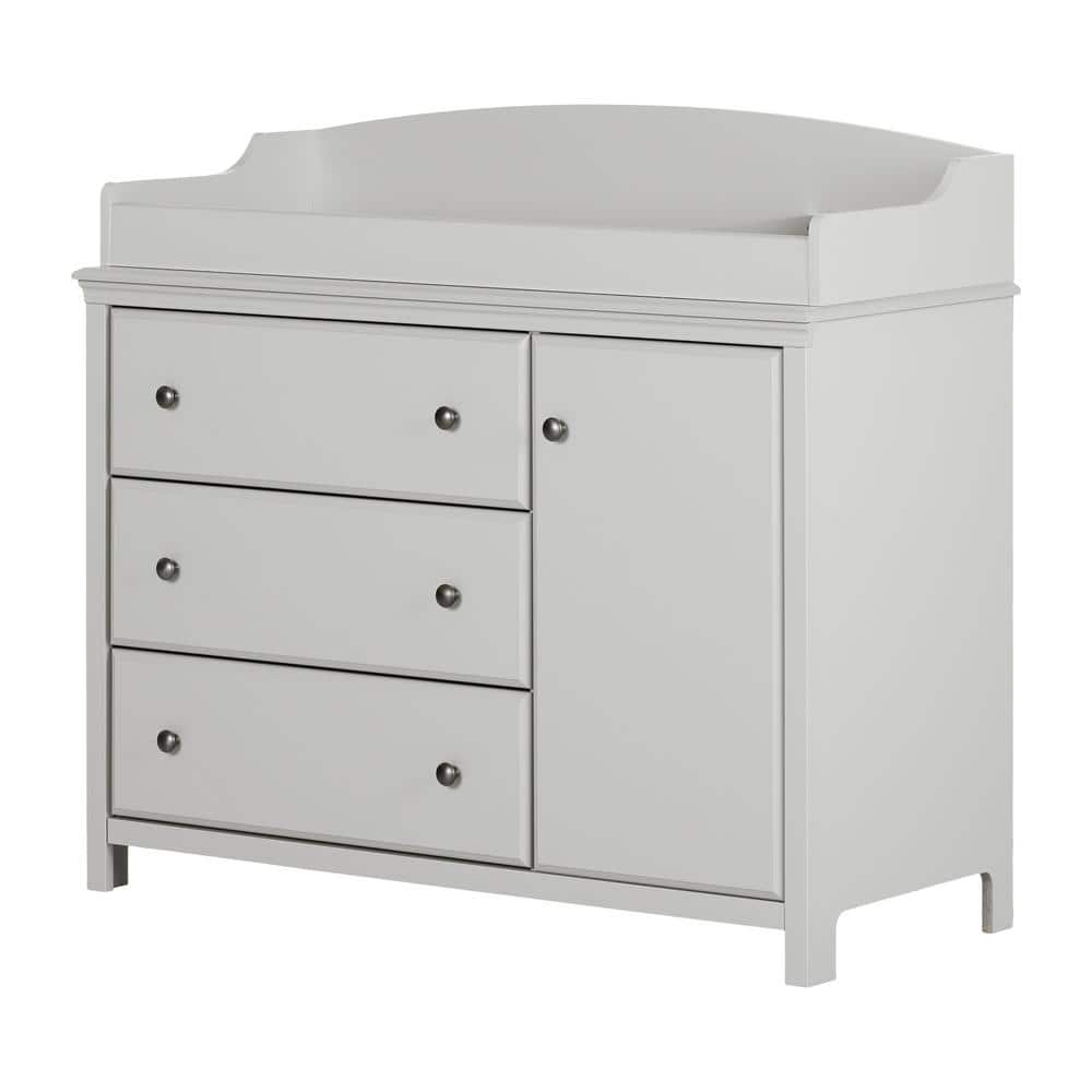 South Shore Cotton Candy 3-Drawer Soft Gray Changing Table -  9020333