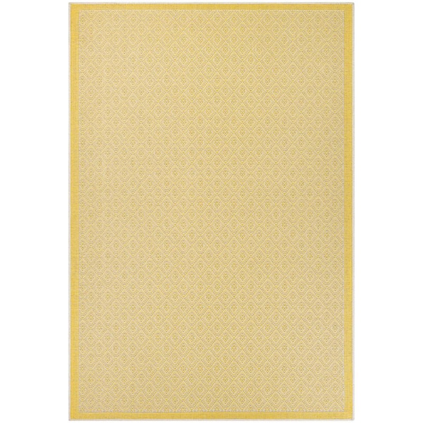 Couristan Monaco Sea Pier Sand-Lemon 6 ft. x 9 ft. Indoor/Outdoor Area Rug