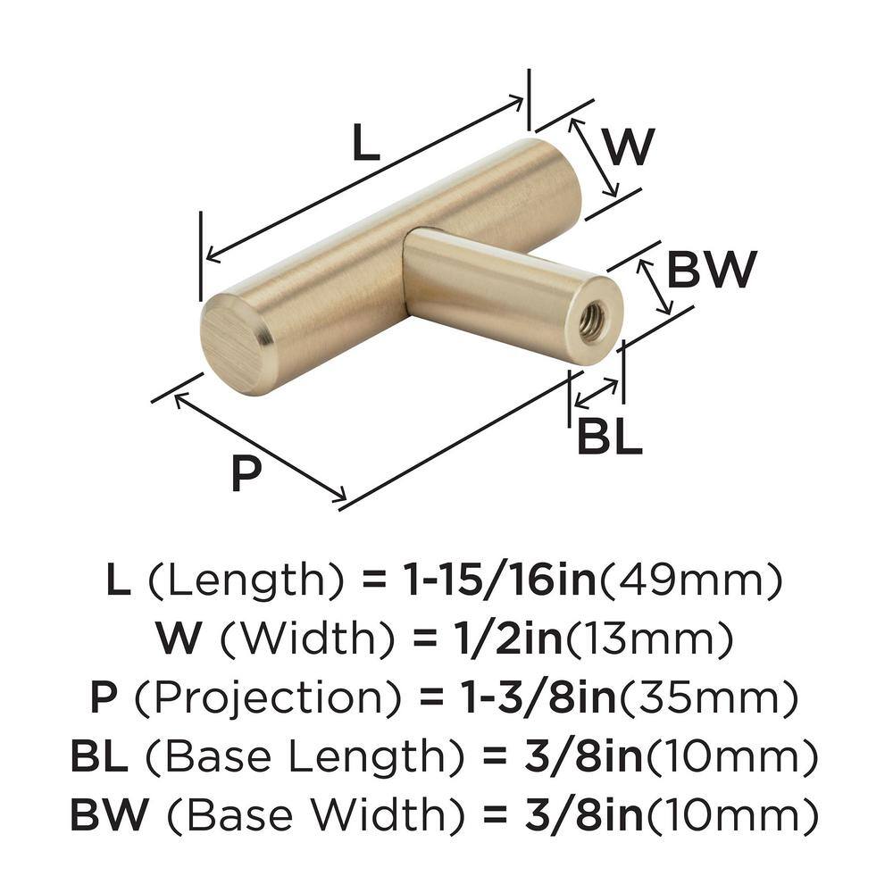 Champagne Bronze Modern Bar Pull Knob with Mounting Hardware