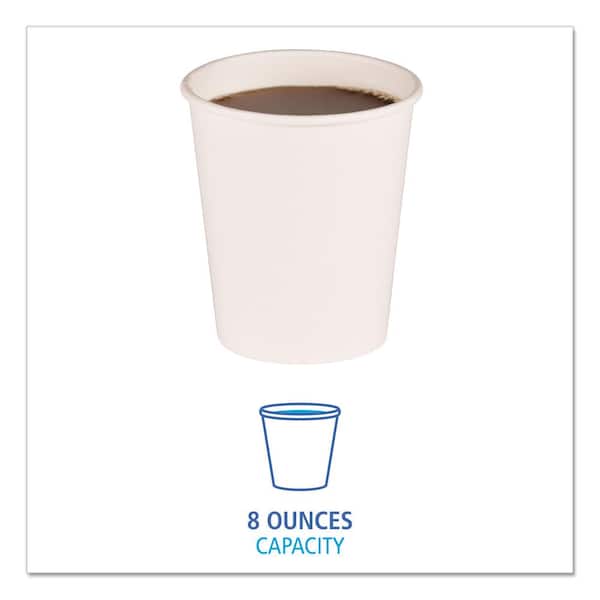 Boardwalk 8 oz. White Disposable Paper Cups, Hot Drinks, 20 Cups / Sleeve,  50 Sleeves / Carton BWKWHT8HCUP - The Home Depot