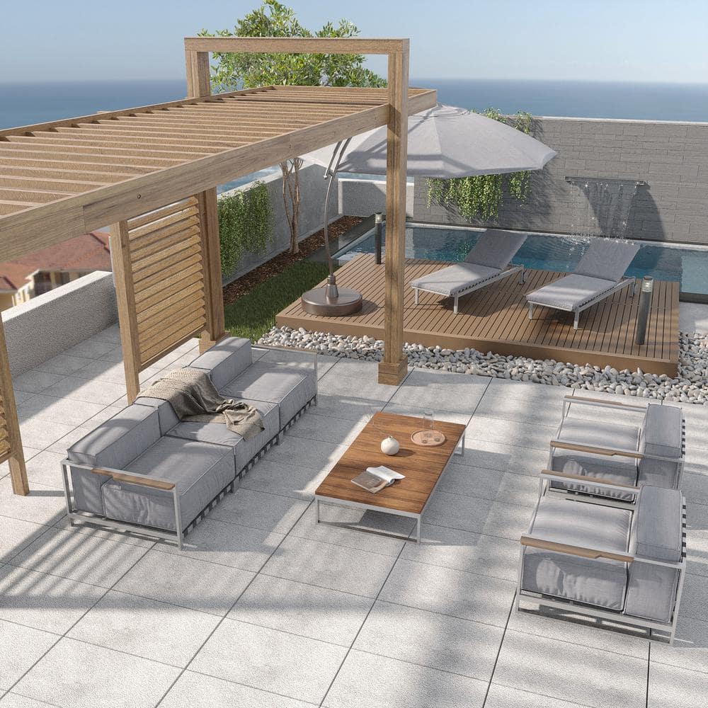 Sunrise Collection, 6-piece Extra Deep Seating Metal Patio Conversation Set